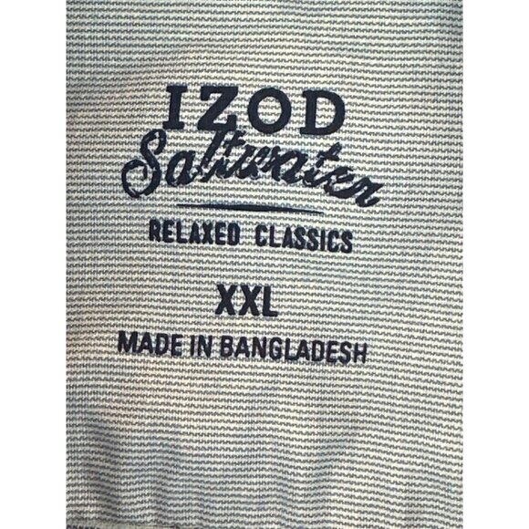Izod Saltwater Relaxed Classics XXL Short-Sleeve Button-Up Shirt - Picture 2 of 5